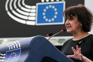 Ukrainian writer Oksana Zabuzhko addresses MEPs on International Women's Day