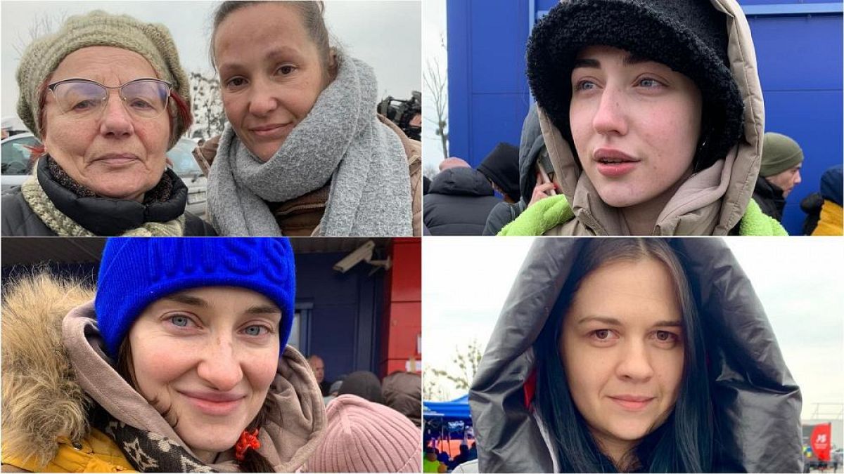 Varias refugiadas ucranianas entrevistadas por Euronews en la ciudad fronteriza polaca de Przemyśl