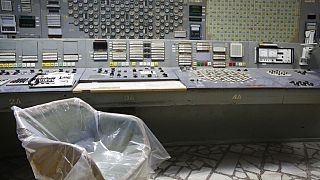 Üres irányítóhelység a csernobili erőmű 3-as reaktorában