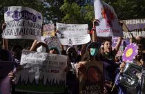 Женщины на улицах Мехико требуют правосудия, 8 марта 2022 г.