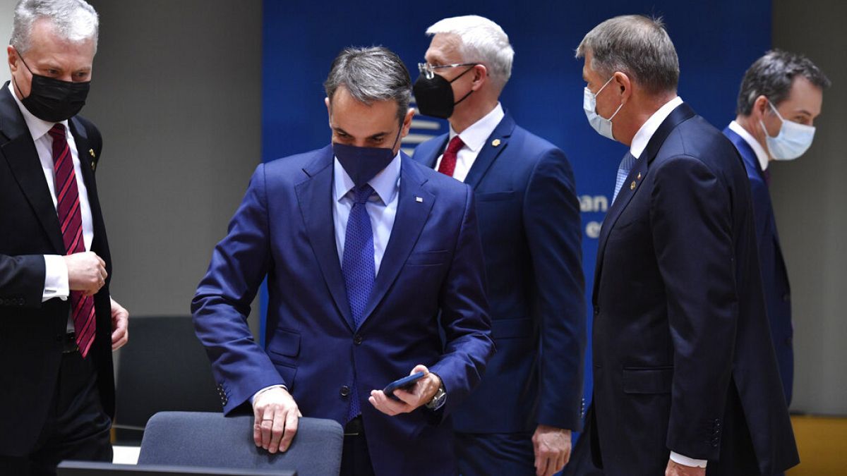 Ο Έλληνας πρωθυπουργός Κυριάκος Μητσοτάκης στη σύνοδο κορυφής της ΕΕ- φώτο αρχείου