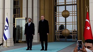 دیدار روسای جمهوری ترکیه و اسرائيل در آنکارا