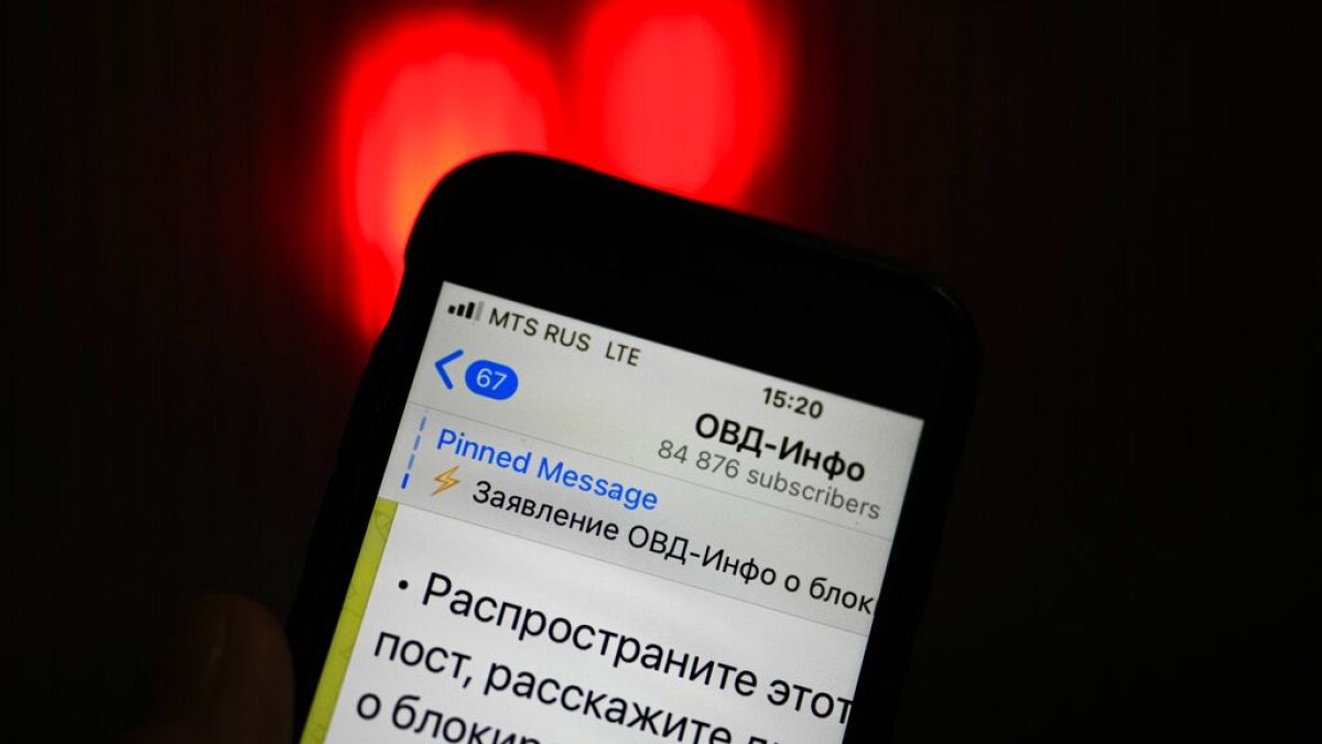 A Telegram üzenetküldőben az OVN-Info, egy orosz emberi jogi szervezet üzenete olvasható