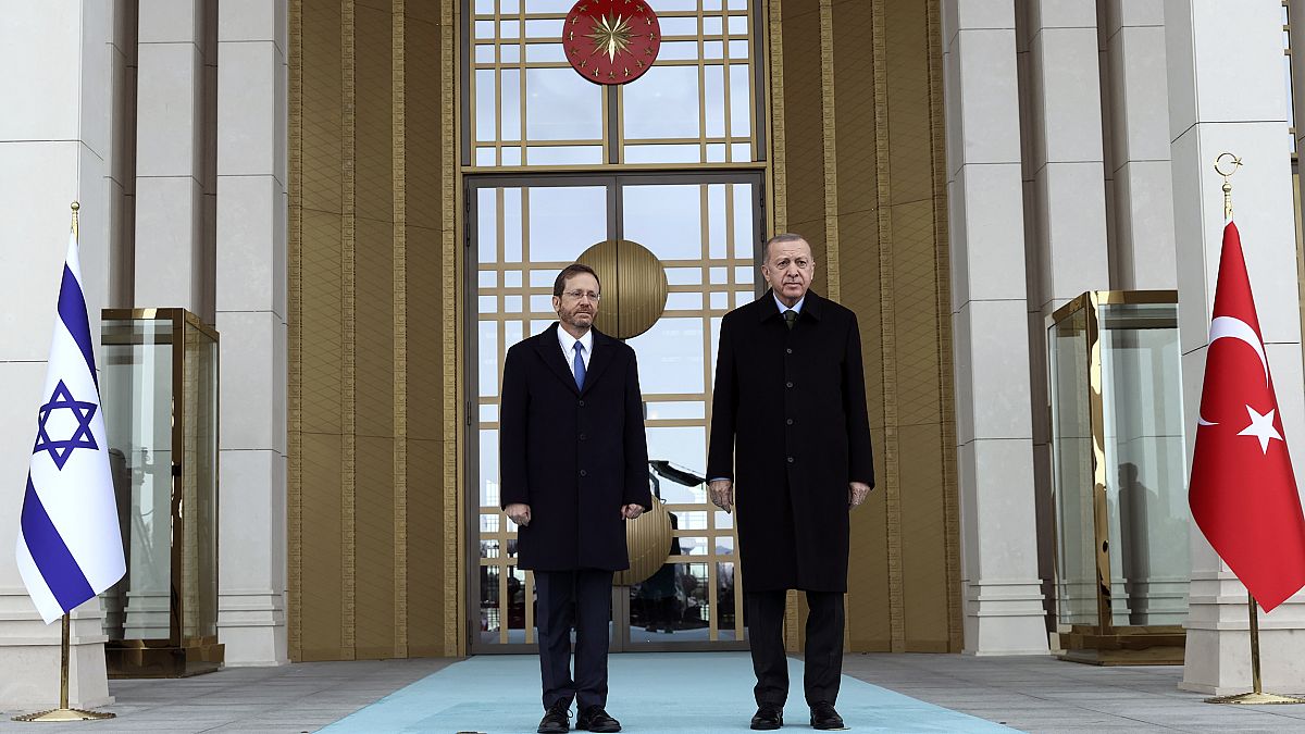 Cumhurbaşkanı Recep Tayyip Erdoğan, İsrail Cumhurbaşkanı Isaac Herzog