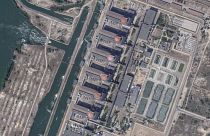 Műholdas felvétel az immár oroszok által elfoglalt zaporizzsjai atomerőműről