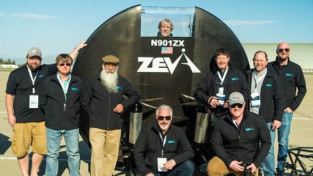 Zeva Aero with their eVOTL prototype in 2021