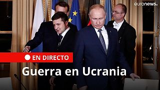 El presidente ucraniano, Volodimir Zelenski, y su homólogo ruso, Vladimir Putin