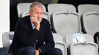  Chelsea soccer club owner Roman Abramovich attends the UEFA Women's Champions League final match against FC Barcelona in Gothenburg, Sweden on May 16, 2021.