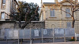 Des panneaux électoraux vides à Marseille, le 9 mars 2022