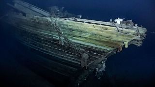  نمایی از کشتی غرق شده اندورنس، کشتی ارنست شاکلتون کاوشگر بریتانیایی قطب جنوب