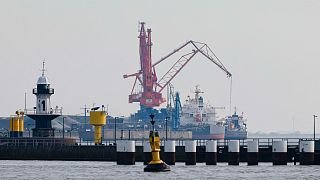 ميناء برونسبويتل بألمانيا، سفن لنقل شحنات الغاز والنفط ، الثلاثاء 1 مارس 2022.