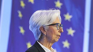 Il profilo preoccupato di Christine Lagarde.