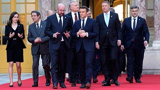 EU leaders meet at the Palace of Versailles for an informal summit centred on the Ukraine war.
