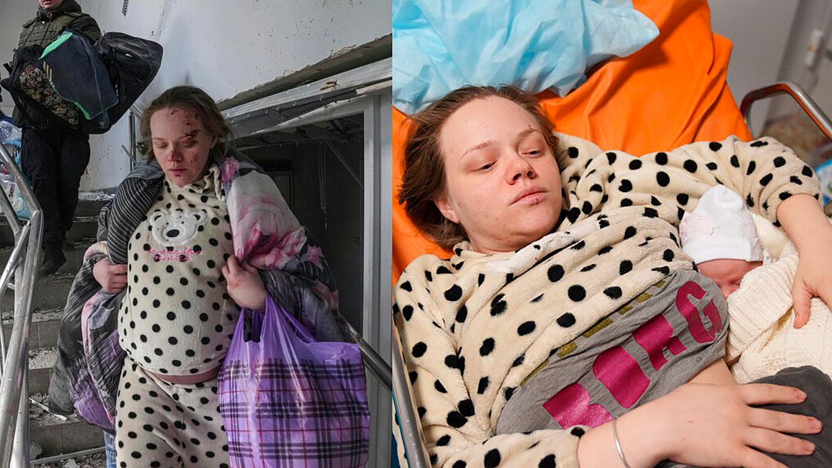 Mariana Visegirszkaja, a mariupoli szüléeszt bombázása után világszerte elterjedt képen szereplő kismama március 11-én adott életet kislányának, Veronikának