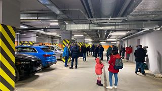 n-iX's underground parking turned into a shelter in Lviv. 