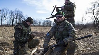 عناصر من كتيبة الشيشان في أوكرانيا منذ 2015، يقاتلون الانفصاليين في دونيستك 