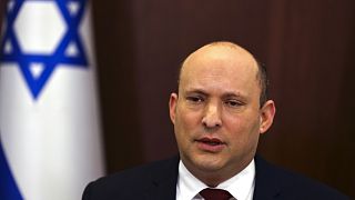 Naftali Bennett izraeli miniszterelnök a jeruzsálemi kormány ülésén