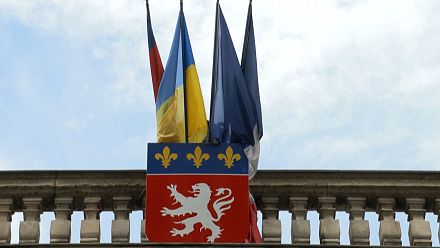 Lyon town hall rings out Ukrainian anthem