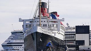 A Queen Mary 2022. január 28-án, pénteken a kaliforniai Long Beachen