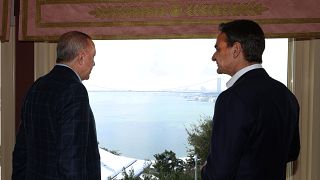 Cumhurbaşkanı Erdoğan, Yunanistan Başbakanı Miçotakis ile öğle yemeğinde bir araya geldi