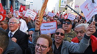 Tunisia opposition holds protest against President Saied's power grab
