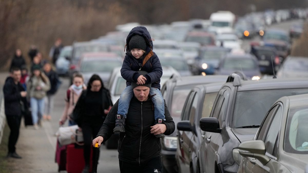 فرار پناهجویان اوکراینی از جنگ 
