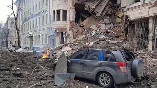 مدينة خاركيف الأوكرانية بعد القصف الروسي.