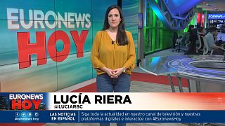 Lucía Riera presenta el informativo Euronews Hoy