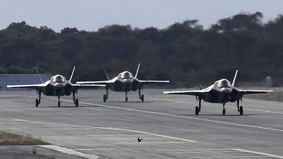 Aviones F-35B aterrizarn en la base de las fuerzas aéreas reales de Akrotiri, cerca de la ciudad de Limassol, Chipre, el martes 21 de mayo de 2019 Aviones F-35B aterrizarn en la base de las fuerzas aéreas reales de Akrotiri, cerca de la ciudad de Limassol, Chipre, el martes 21 de mayo de 2019