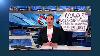 Protest im russischen TV - Screenshot