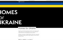 Capture d'écran de la page d'accueil du site britannique "Homes for Ukraine"