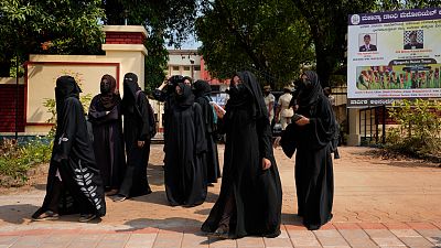 طالبات مسلمات في الهند. 