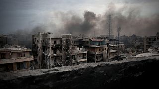 صورة أرشيفية تظهر آثار قصف حلب في عام 2016