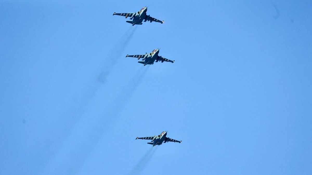 پرواز جنگنده‌ها در جریان تمرین‌های نظامی مشترک روسیه و بلاروس