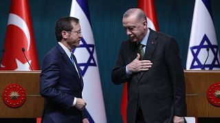 İsrail Cumhurbaşkanı Isaac Herzog ve Cumhurbaşkanı Recep Tayyip Erdoğan Ankara'da bir araya geldi