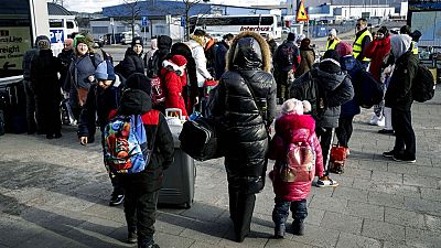 لاجئون من أوكرانيا يصلون إلى السويد، 10 مارس 2022