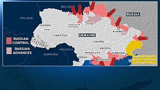 La "mappa di guerra" di Ucraina.