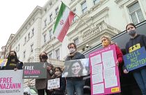 Campaña por a liberación de Nazarim frente a la embajada de Londres