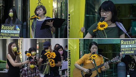 Taiwan musicians protest Ukraine invasion