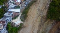 Aftermath of landslide in Peruvian Andes that buried dozens of homes
