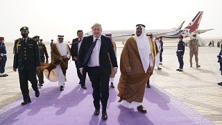 رئيس الوزراء البريطاني بوريس جونسون يصل الرياض، المملكة العربية السعودية