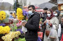Blumenkauf vor dem Fest (Aufnahme vom 17. März 2021)