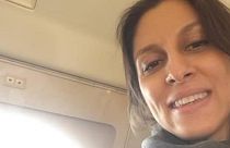 نازنین زاغری در هواپیما هنگام خروج از ایران
