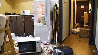 El interior de un apartamento de Fukushima tras el paso del terremoto