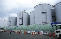 Резервуары с радиоактивной водой, которая использовалась для охлаждения энергоблоков АЭС Фукусима. 3 марта 2022