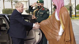İngiltere Başbakanı Johnson, Suudi Arabistan Veliaht Prensi Muhammed bin Selman