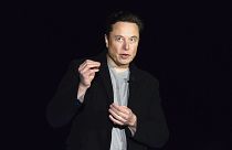 FILE - SpaceX's Elon Musk provides an update on Starship, Thursday, Feb. 10, 2022, near Brownsville, Texas. 