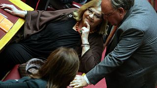 Η Ελσα Παπαδημητρίου στο ελληνικό κοινοβούλιο