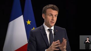 Emmanuel Macron présentant son programme ce jeudi en Seine-Saint-Denis
