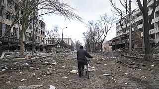 Imagen de la ciudad ucraniana de Mariúpol devastada por los bombardeos